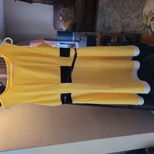 Yellow Calvin kline dress size 12